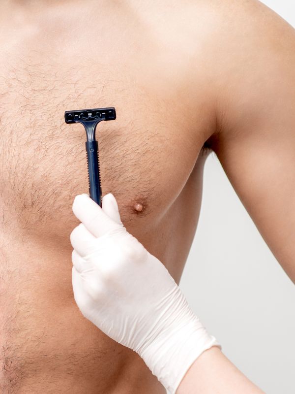 Vorbereitung permanente Haarentfernung Laser